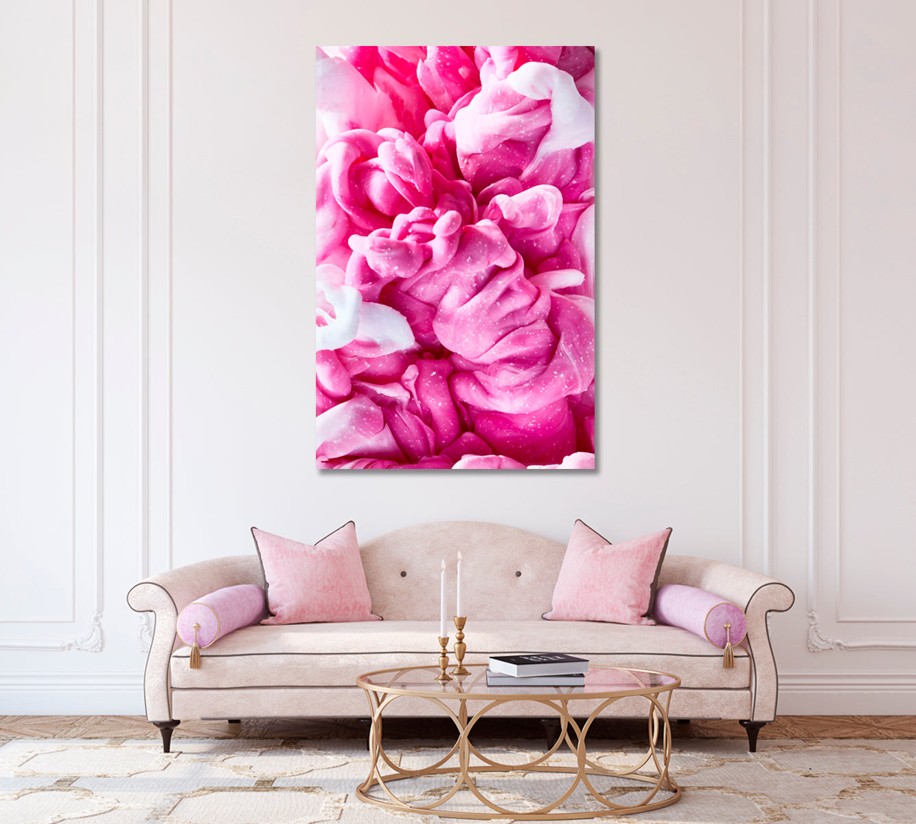 Abstract Pink Ink in Water Canvas Print-Canvas Print-CetArt-1 panel-16x24 inches-CetArt