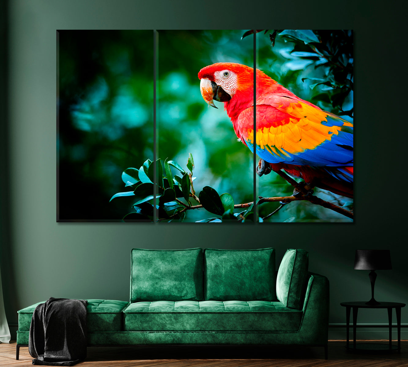 Big Colorful Parrot Macaw Canvas Print-Canvas Print-CetArt-1 Panel-24x16 inches-CetArt