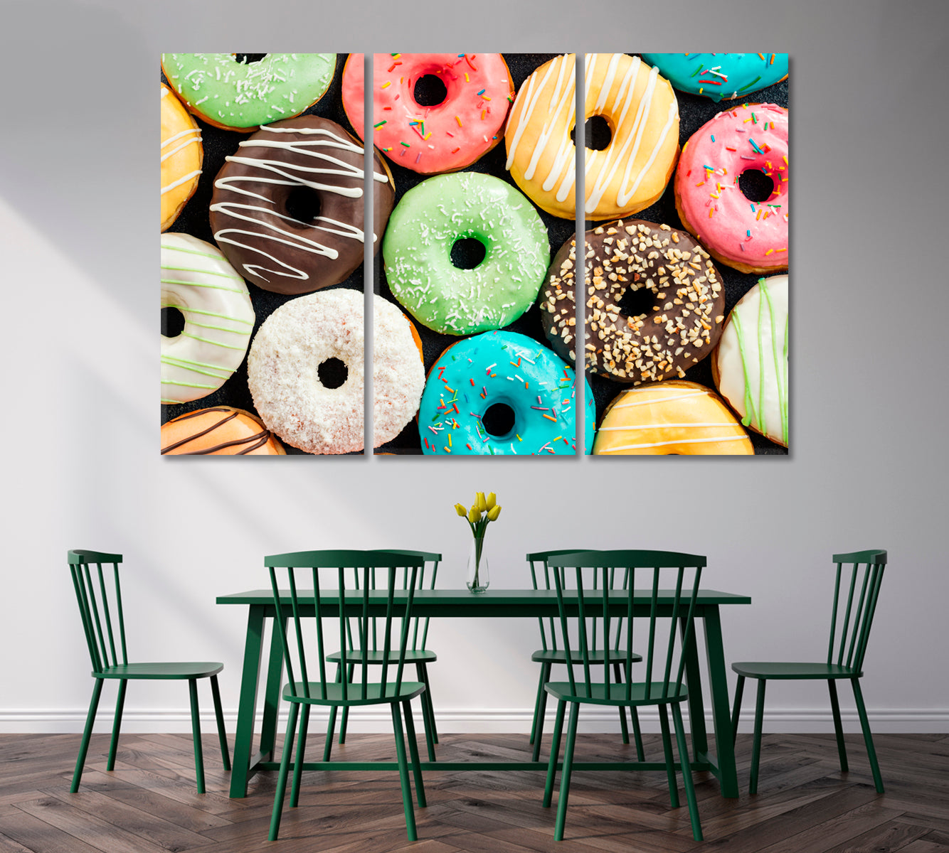 Colorful Donuts Canvas Print-Canvas Print-CetArt-1 Panel-24x16 inches-CetArt