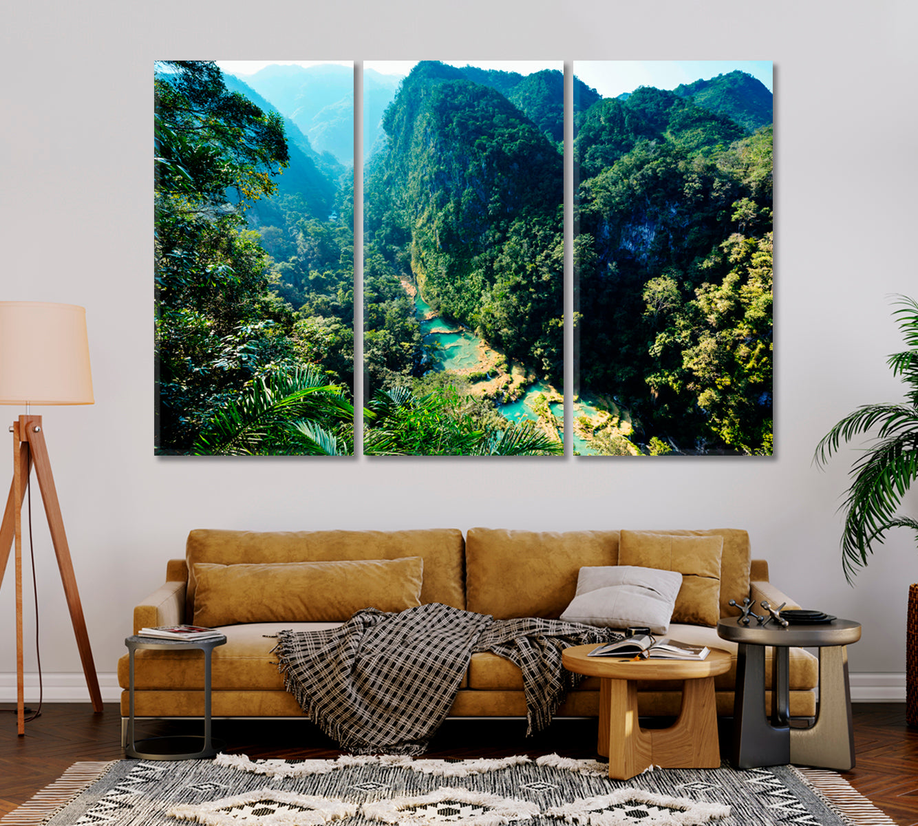 Beautiful Natural Pools in Semuc Champey Guatemala Canvas Print-Canvas Print-CetArt-1 Panel-24x16 inches-CetArt