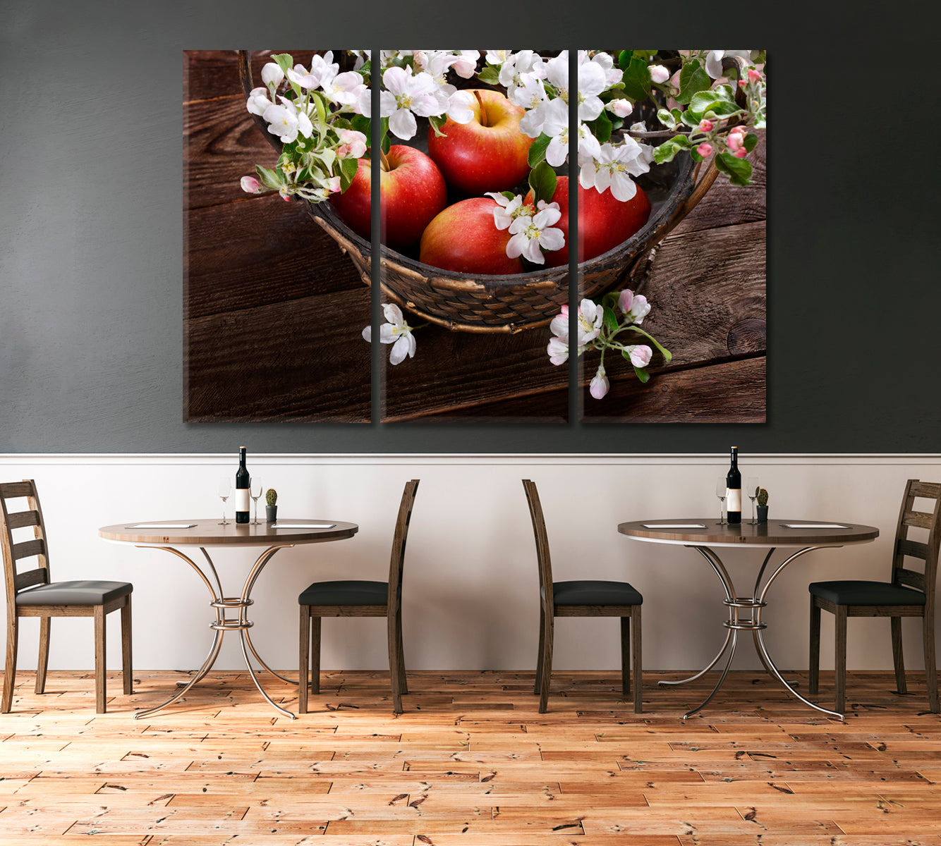 Ripe Red Apples Canvas Print-Canvas Print-CetArt-1 Panel-24x16 inches-CetArt