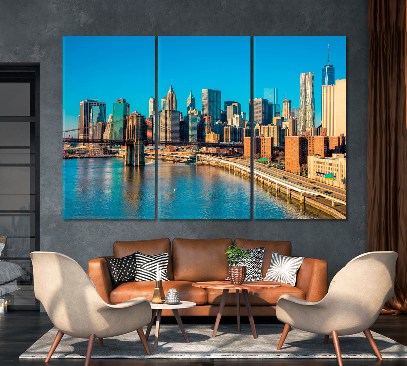 Manhattan at the Morning Light Canvas Print-Canvas Print-CetArt-1 Panel-24x16 inches-CetArt