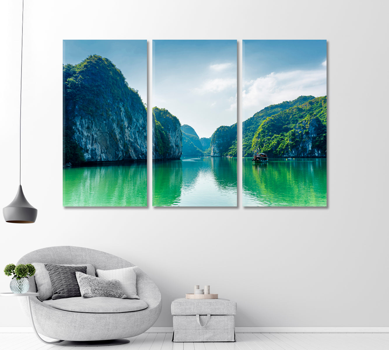 Vietnam Ha Long Bay Hidden Lagoon Descending Dragon Bay Canvas Print-Canvas Print-CetArt-1 Panel-24x16 inches-CetArt