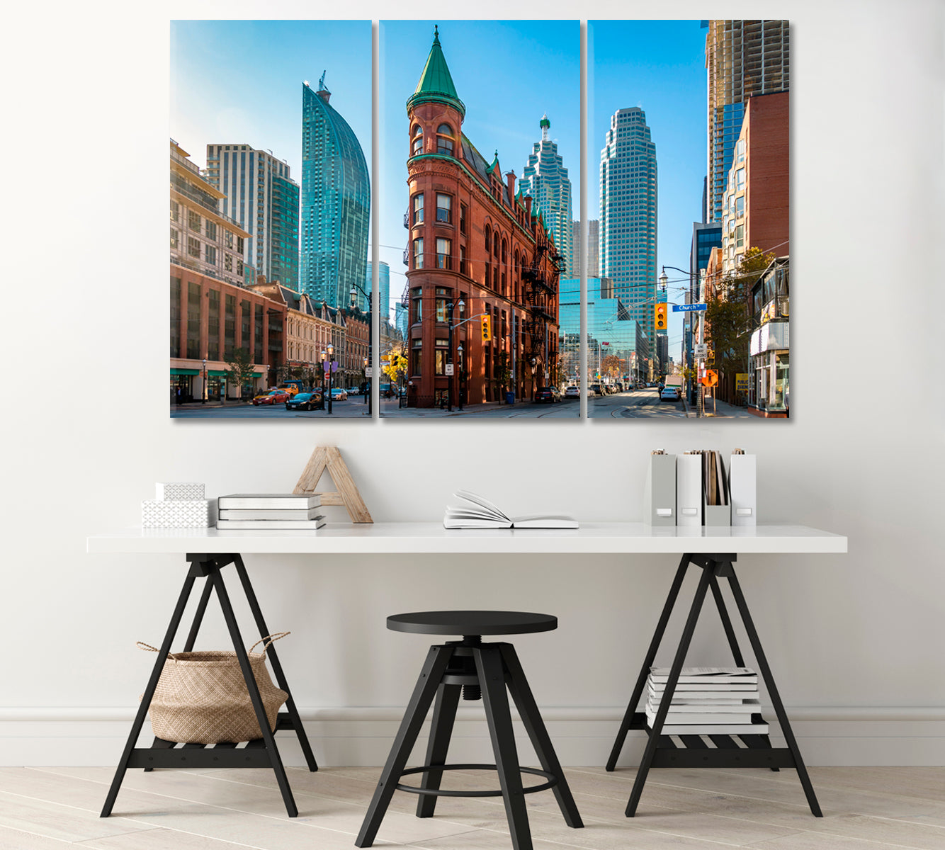 Historic Building Gooderham Toronto Canada Canvas Print-Canvas Print-CetArt-1 Panel-24x16 inches-CetArt