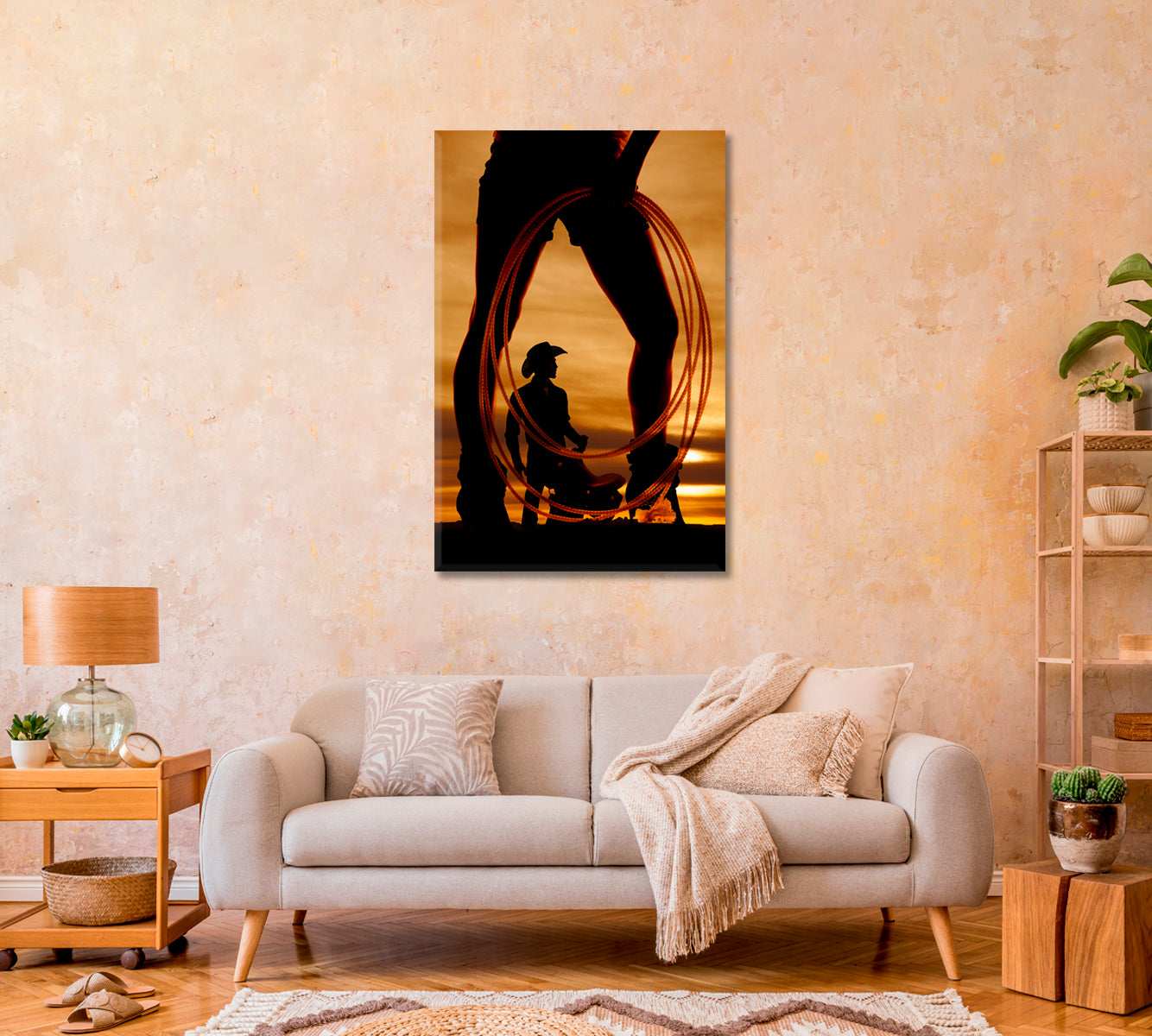 Cowboys Canvas Print-Canvas Print-CetArt-1 panel-16x24 inches-CetArt