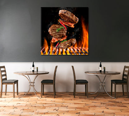 Beef Meat with Chili Canvas Print-Canvas Print-CetArt-1 panel-12x12 inches-CetArt