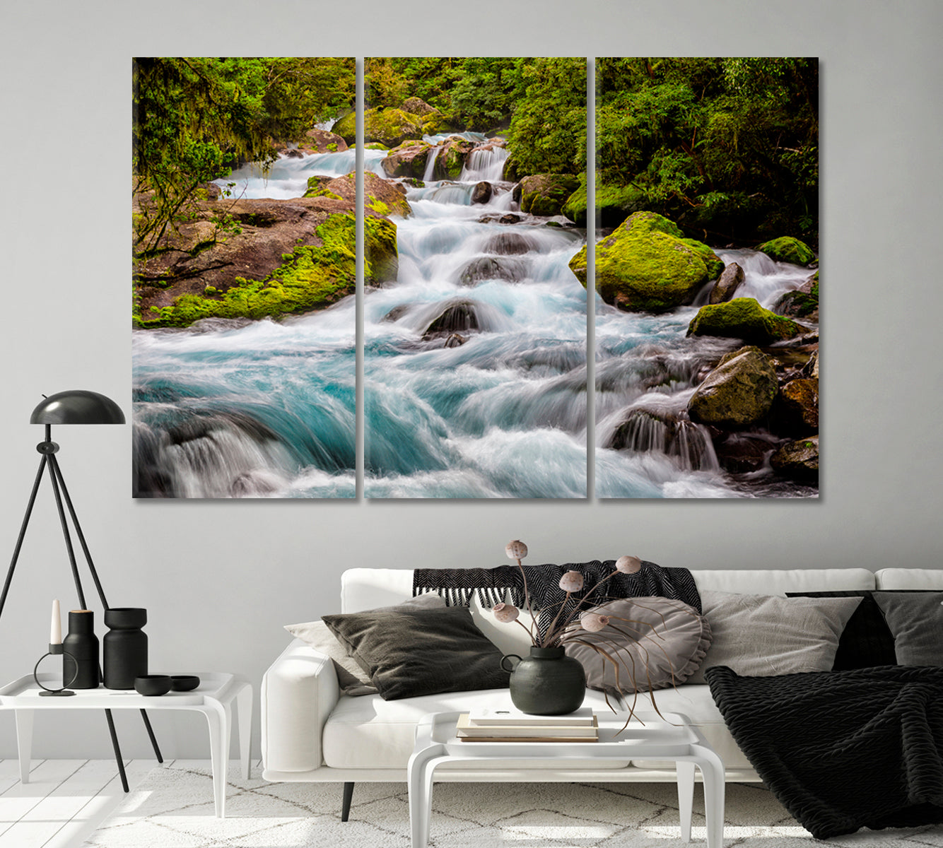 Stream in Fiordland National Park New Zealand Canvas Print-Canvas Print-CetArt-1 Panel-24x16 inches-CetArt