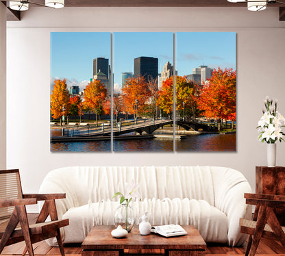 Autumn in Montreal Canada Canvas Print-CetArt-1 Panel-24x16 inches-CetArt