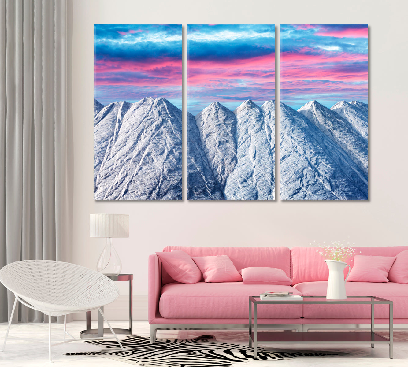 Pile of Salt with Purple Sunset Canvas Print-Canvas Print-CetArt-1 Panel-24x16 inches-CetArt