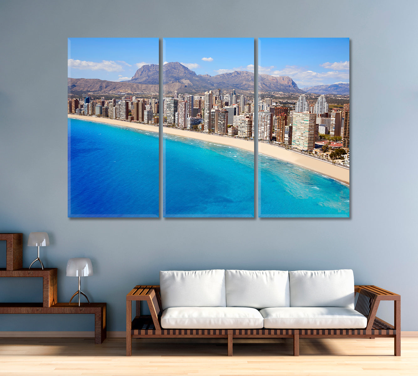 Benidorm Skyscrapers Costa Blanca Spain Canvas Print-Canvas Print-CetArt-1 Panel-24x16 inches-CetArt