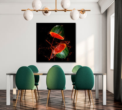 Watermelon Juice Splash Canvas Print-Canvas Print-CetArt-1 panel-12x12 inches-CetArt