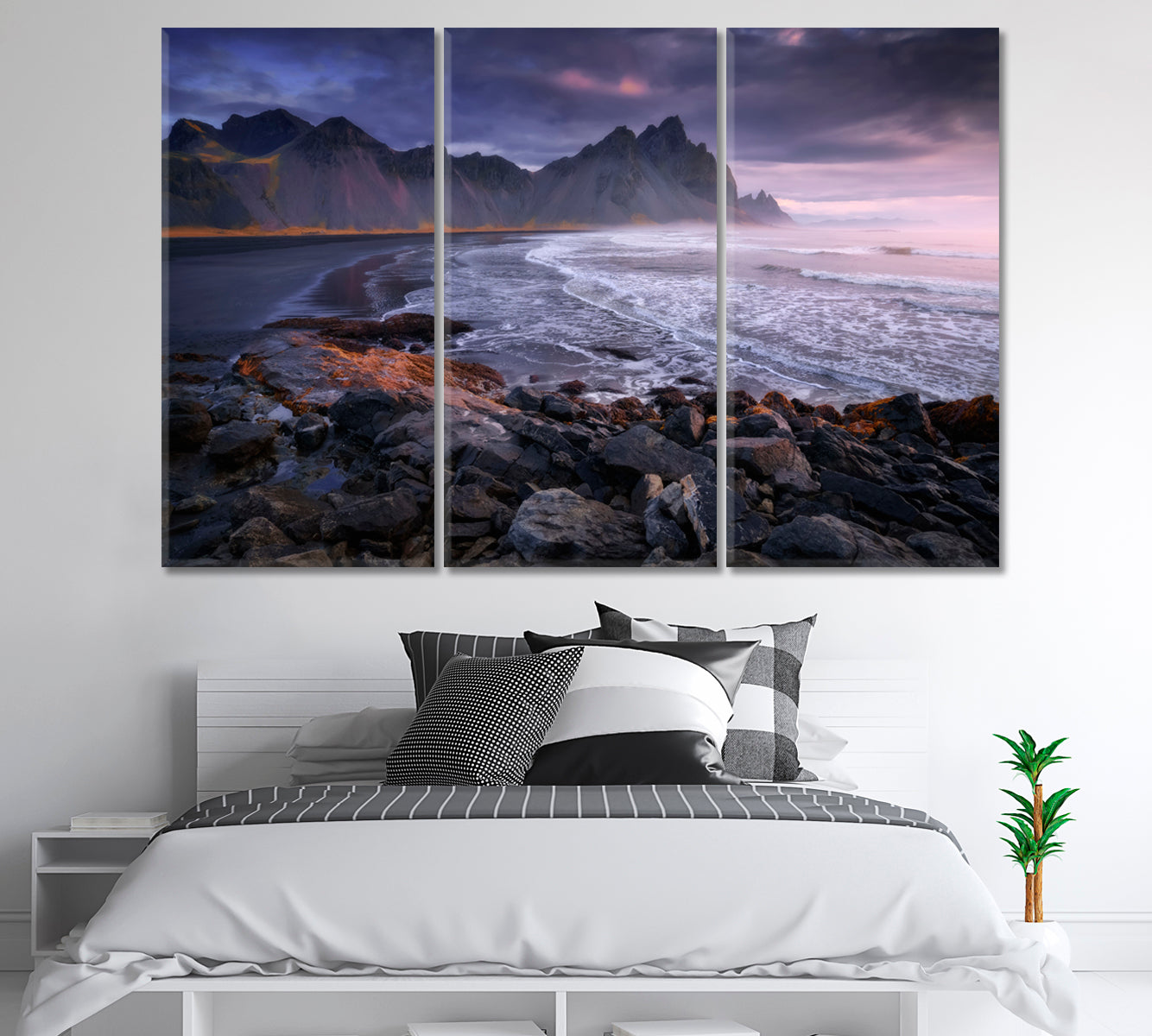 Mount Vestrahorn at Stokksnes Cape Iceland Canvas Print-Canvas Print-CetArt-1 Panel-24x16 inches-CetArt