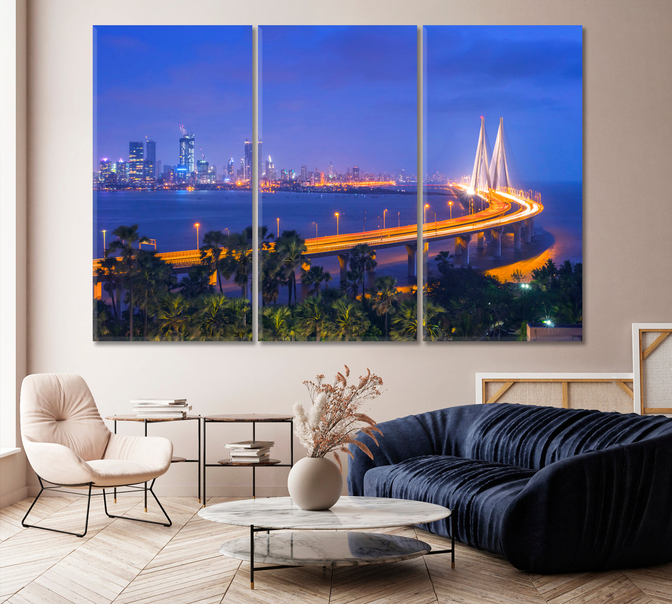 Bandra Worli Sea Link Mumbai India Canvas Print-Canvas Print-CetArt-1 Panel-24x16 inches-CetArt