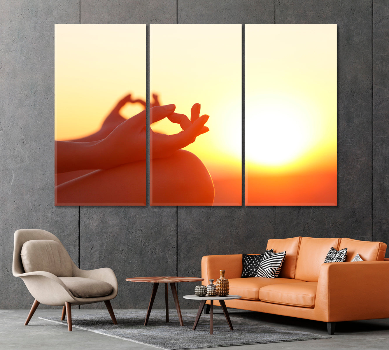 Therapy of Yoga Canvas Print-Canvas Print-CetArt-1 Panel-24x16 inches-CetArt