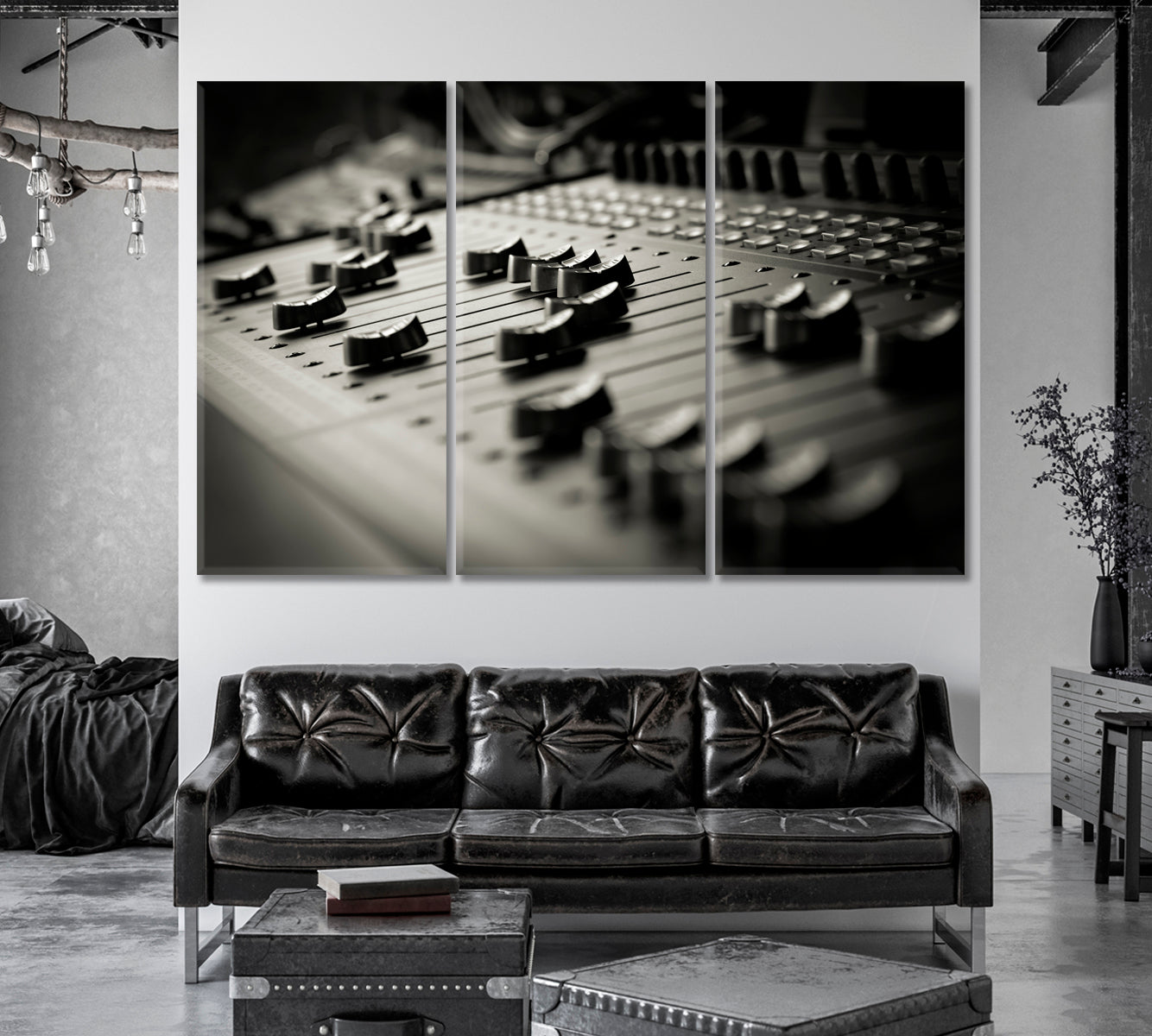 Professional Audio Mixing Console Canvas Print-Canvas Print-CetArt-1 Panel-24x16 inches-CetArt