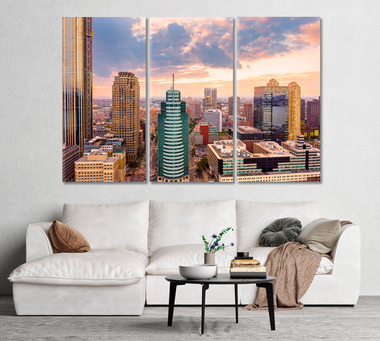 Jersey City High Rise at Sunset Canvas Print-Canvas Print-CetArt-1 Panel-24x16 inches-CetArt