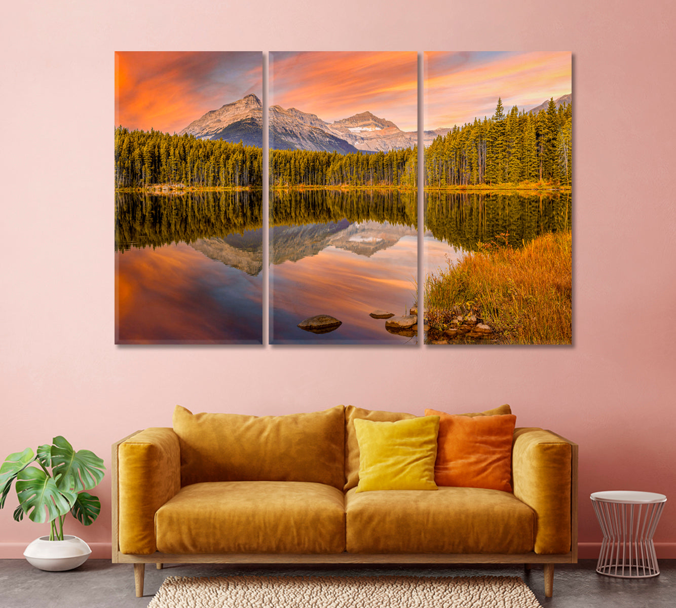 Herbert Lake Jasper National park Alberta Canada Canvas Print-Canvas Print-CetArt-1 Panel-24x16 inches-CetArt