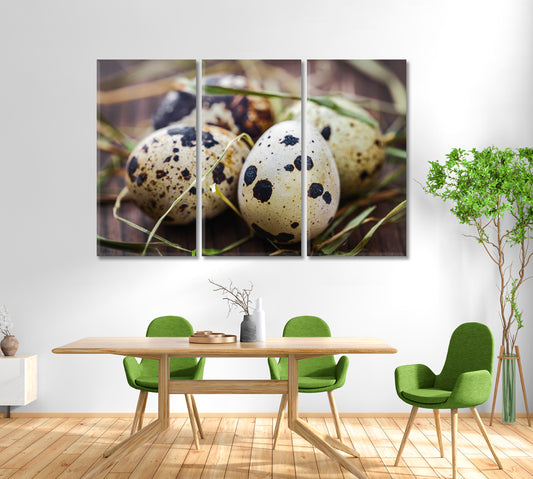 Quail Eggs Canvas Print-Canvas Print-CetArt-1 Panel-24x16 inches-CetArt