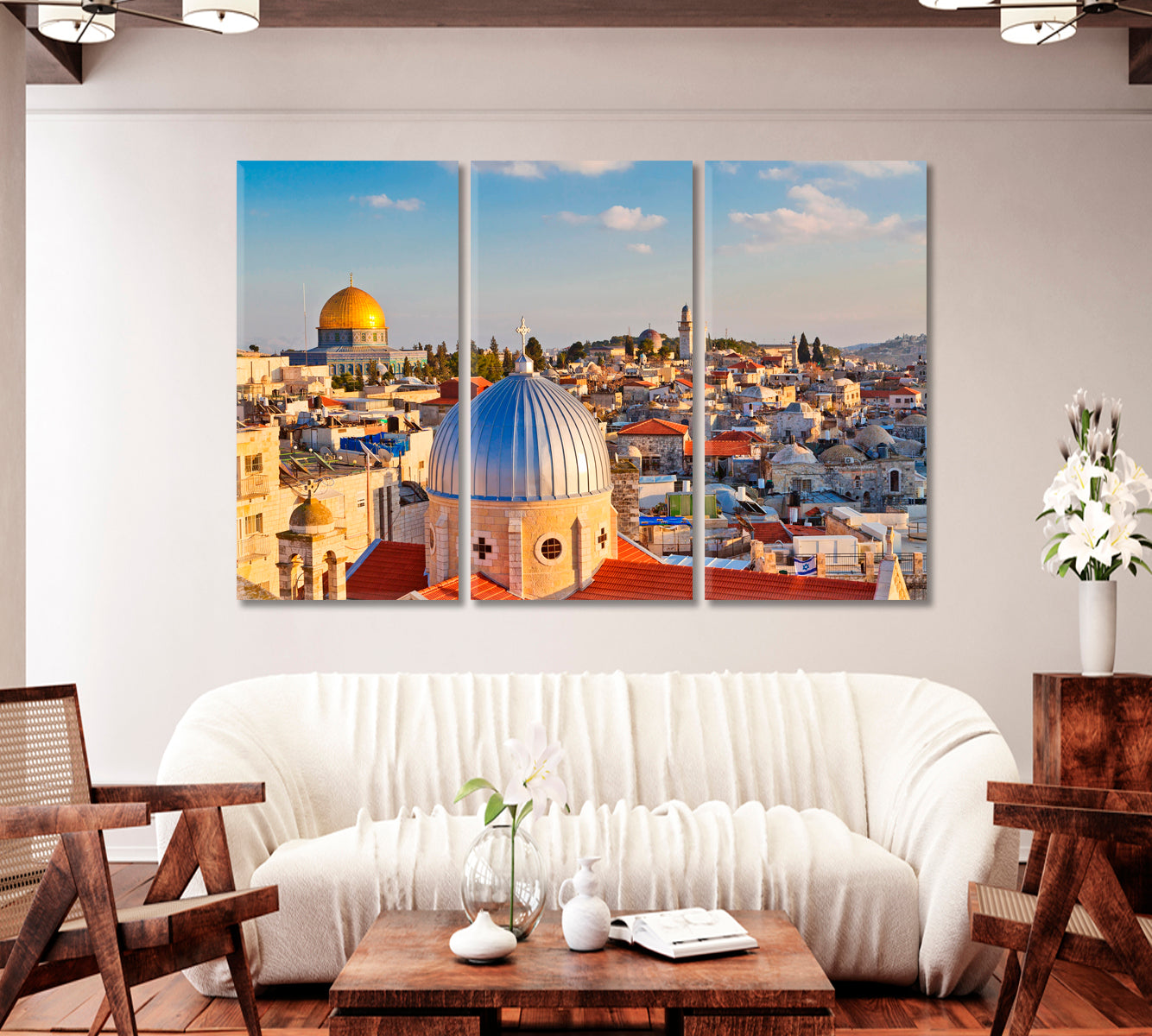 Jerusalem Old City Rooftops Canvas Print-Canvas Print-CetArt-1 Panel-24x16 inches-CetArt