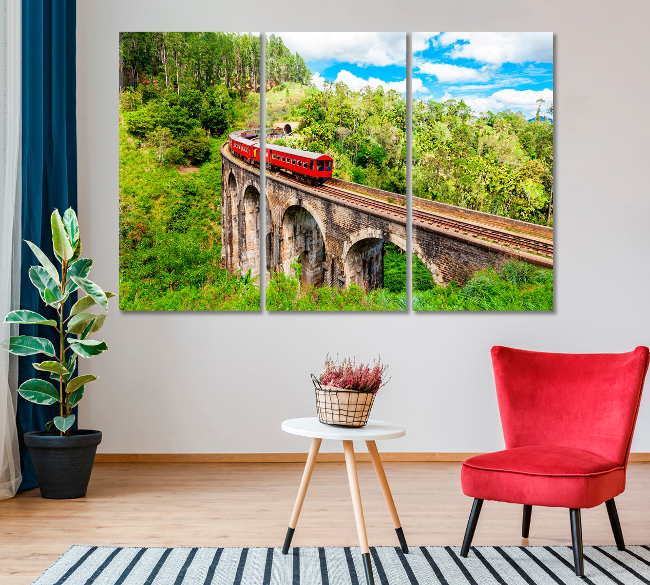 Railway Bridge of Nine Arches Sri Lanka Canvas Print-Canvas Print-CetArt-1 Panel-24x16 inches-CetArt