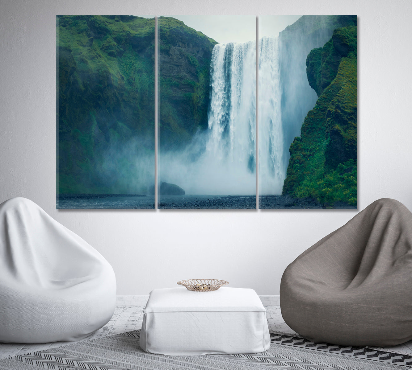 The Majestic Skogafoss Waterfall Iceland Canvas Print-Canvas Print-CetArt-1 Panel-24x16 inches-CetArt