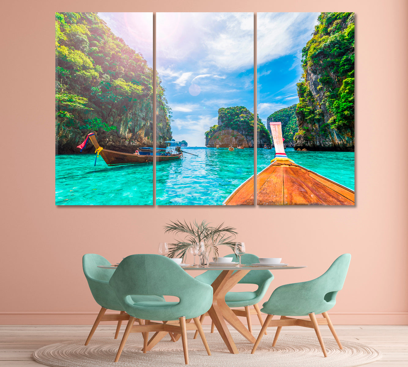 View of Loh Samah Bay Phi Phi Island Thailand Canvas Print-Canvas Print-CetArt-1 Panel-24x16 inches-CetArt