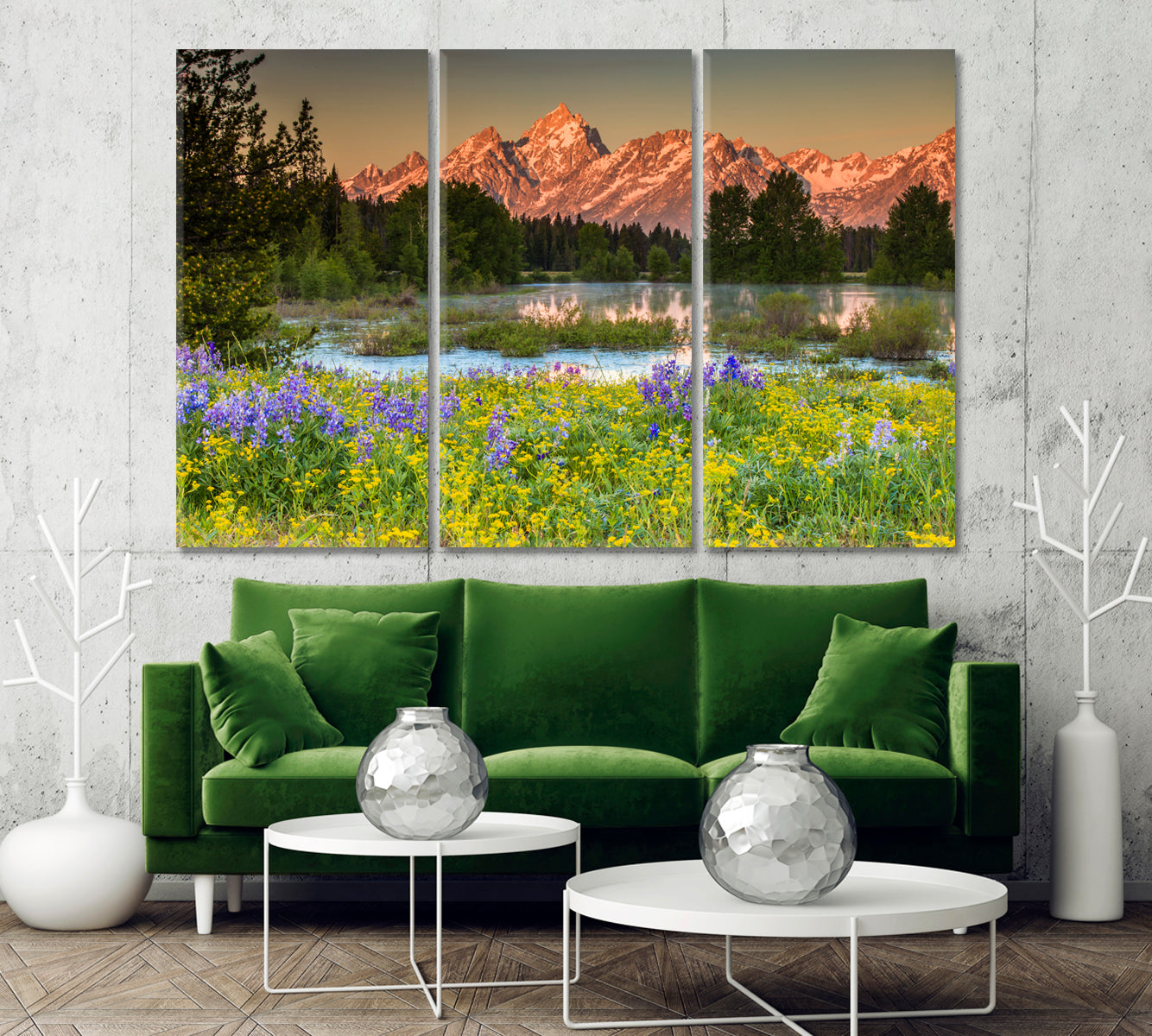 Nature Landscape Grand Teton National Park Canvas Print-Canvas Print-CetArt-1 Panel-24x16 inches-CetArt