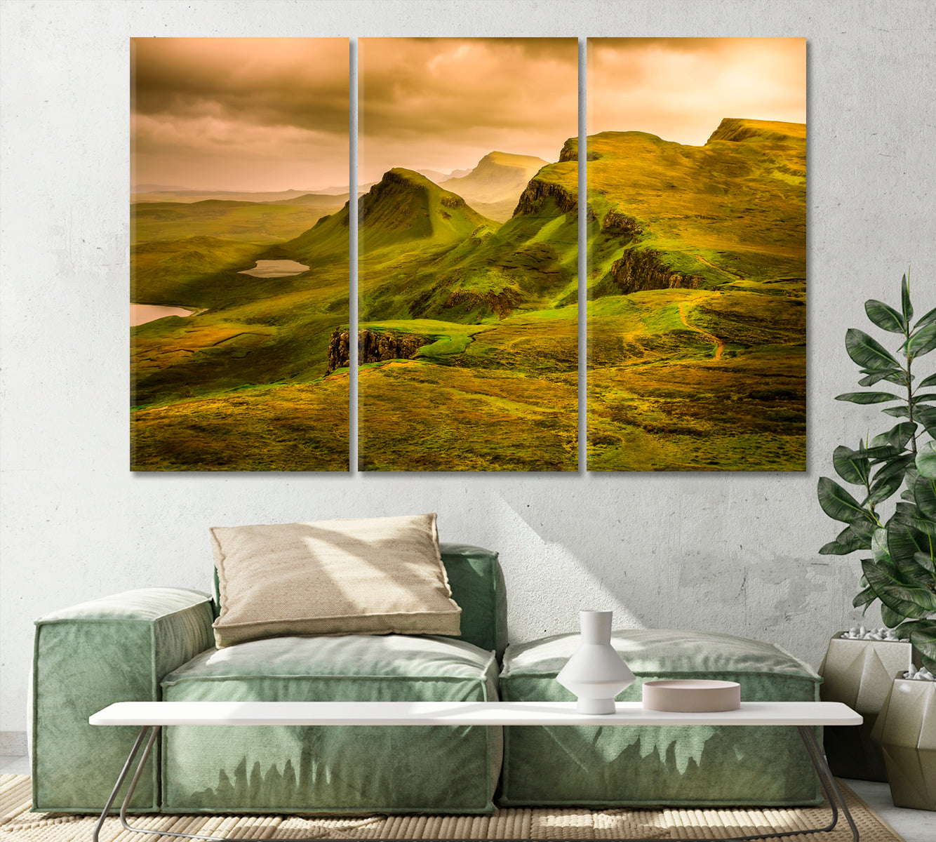 Mount Queering at Sunset UK Canvas Print-Canvas Print-CetArt-1 Panel-24x16 inches-CetArt