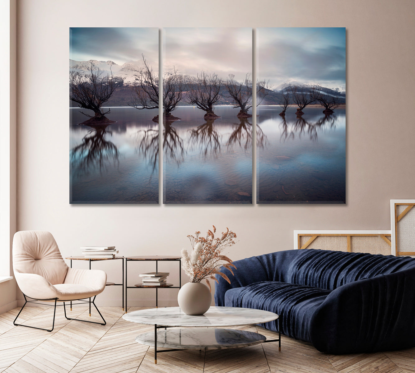 The Willow Trees of Glenorchy New Zealand Canvas Print-Canvas Print-CetArt-1 Panel-24x16 inches-CetArt