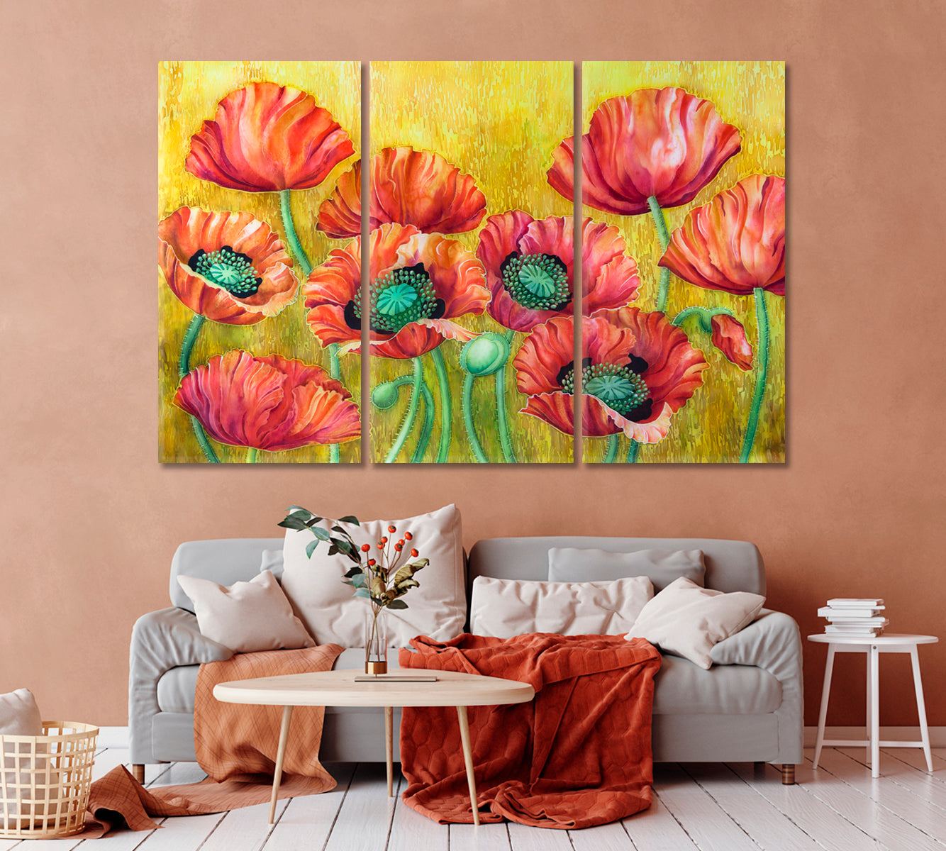 Poppy Canvas Print-Canvas Print-CetArt-1 Panel-24x16 inches-CetArt