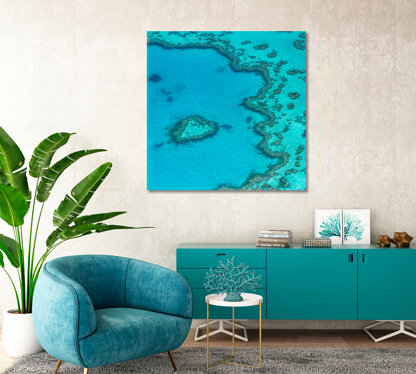 Great Barrier Reef Queensland Australia Canvas Print-Canvas Print-CetArt-1 panel-12x12 inches-CetArt