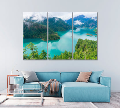 Diablo Lake North Cascades National Park Washington USA Canvas Print-Canvas Print-CetArt-1 Panel-24x16 inches-CetArt