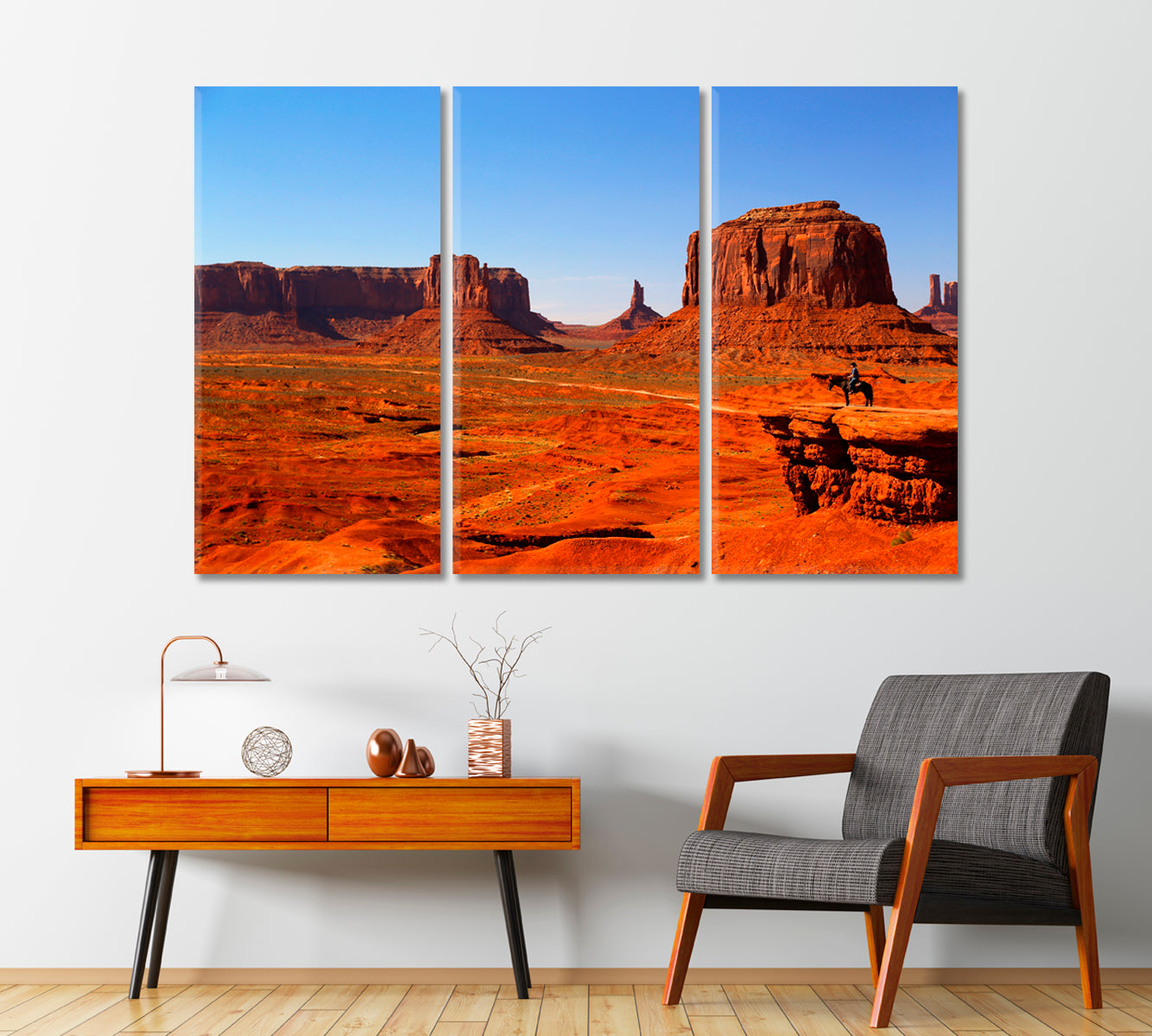 Monument Valley Arizona Utah Navajo Tribal Park Canvas Print-Canvas Print-CetArt-1 Panel-24x16 inches-CetArt