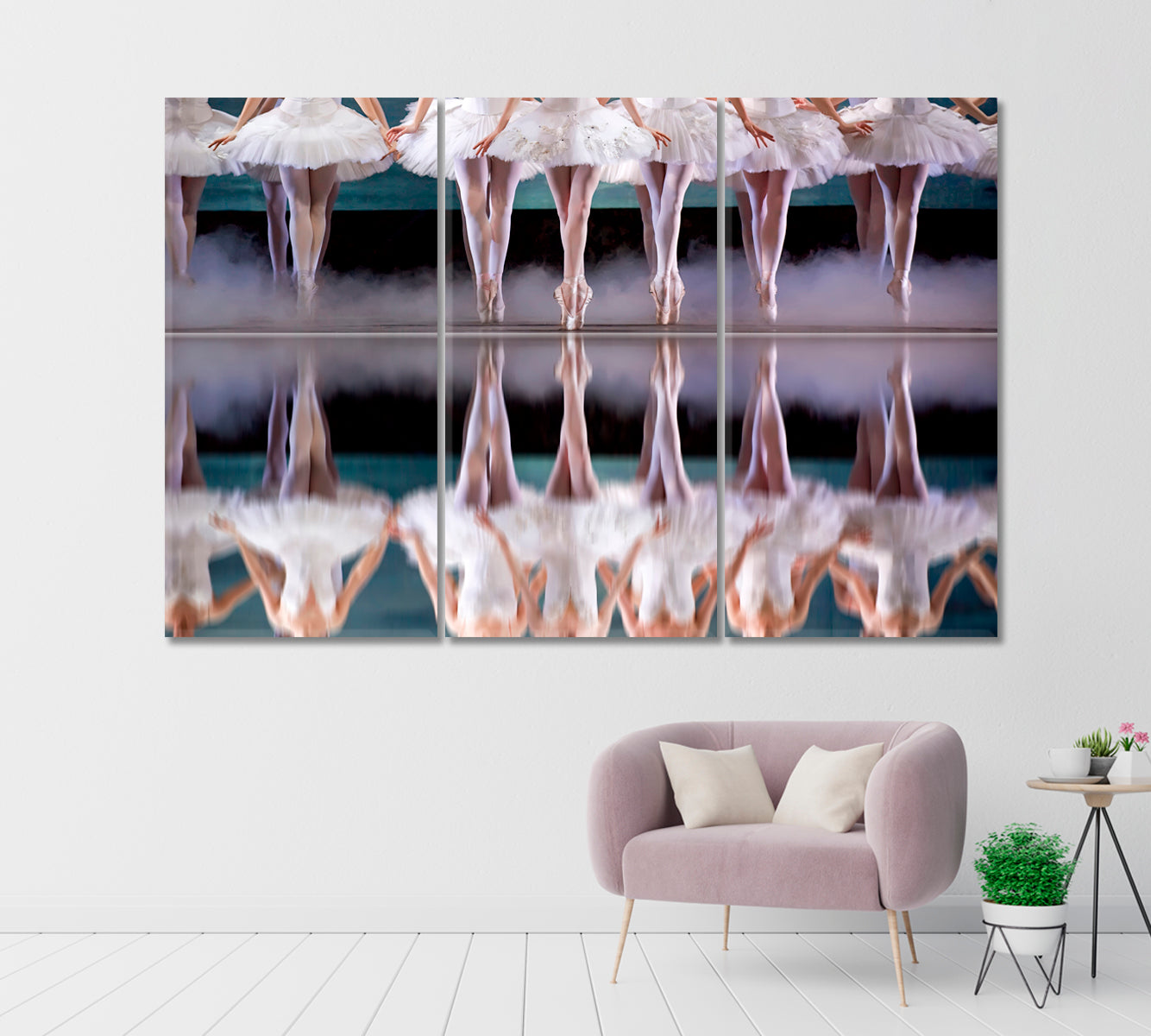 Graceful Legs of Ballerinas Canvas Print-Canvas Print-CetArt-1 Panel-24x16 inches-CetArt