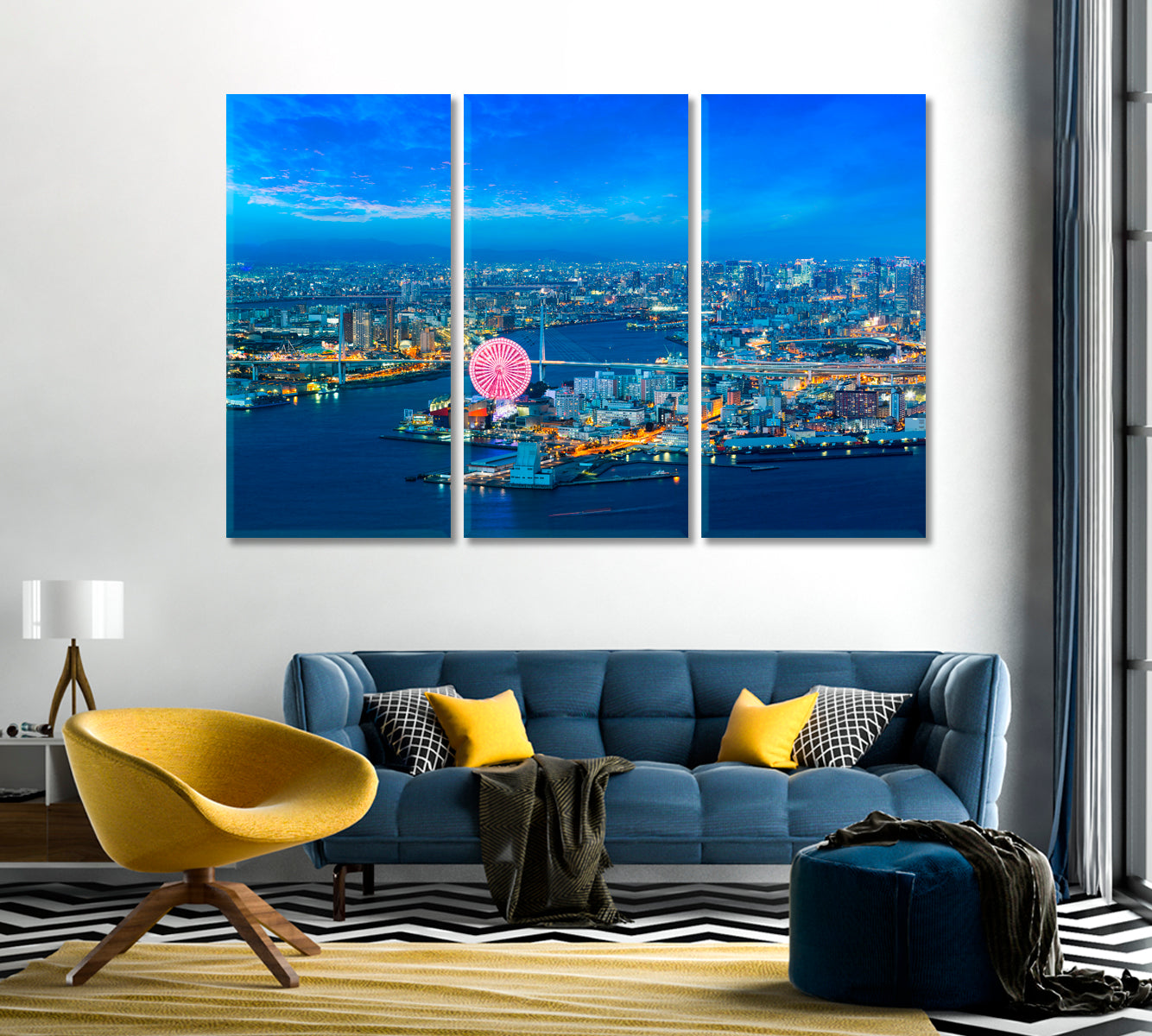 Osaka Bay Japan Canvas Print-Canvas Print-CetArt-1 Panel-24x16 inches-CetArt