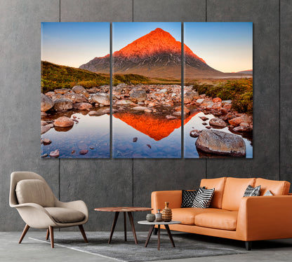 Mount Buachaille Etive Mor Scotland Canvas Print-Canvas Print-CetArt-1 Panel-24x16 inches-CetArt