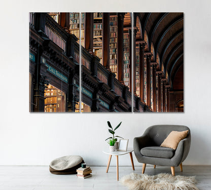 Trinity College Library Dublin Ireland Canvas Print-Canvas Print-CetArt-1 Panel-24x16 inches-CetArt