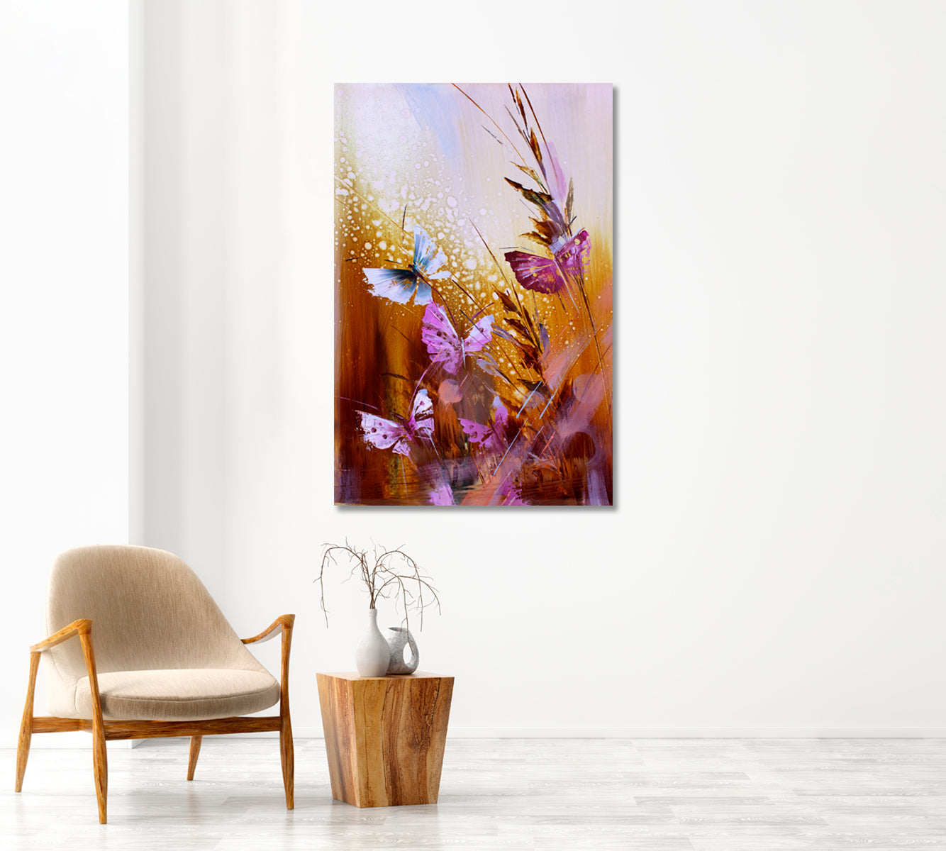 Stunning Fluttering Colorful Butterflies Canvas Print-Canvas Print-CetArt-1 panel-16x24 inches-CetArt