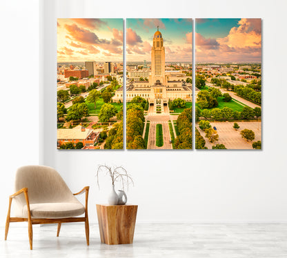 Nebraska State Capitol USA Canvas Print-Canvas Print-CetArt-1 Panel-24x16 inches-CetArt