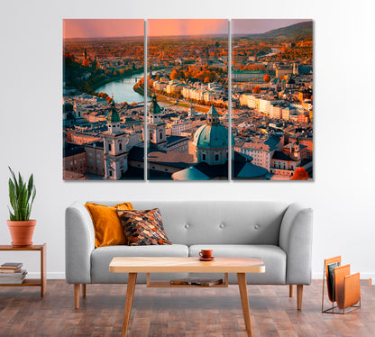 Salzburg Сity Austria Canvas Print-Canvas Print-CetArt-1 Panel-24x16 inches-CetArt