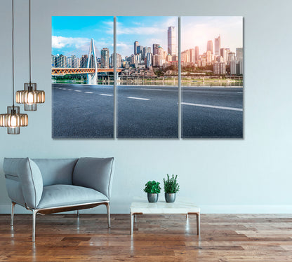 Urban Road Canvas Print-Canvas Print-CetArt-1 Panel-24x16 inches-CetArt