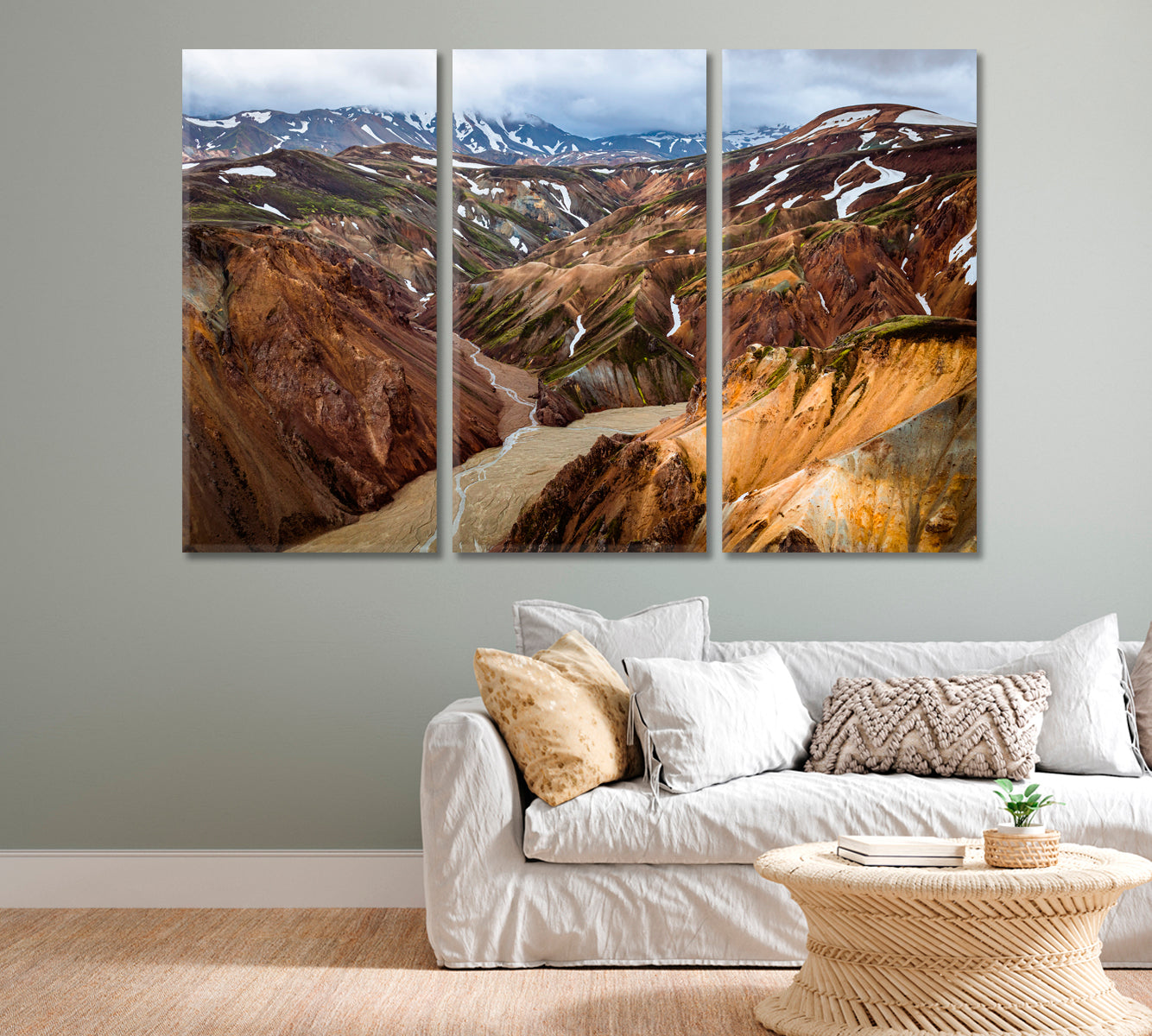 Landmannalaugar Volcanic Hills Iceland Canvas Print-Canvas Print-CetArt-1 Panel-24x16 inches-CetArt