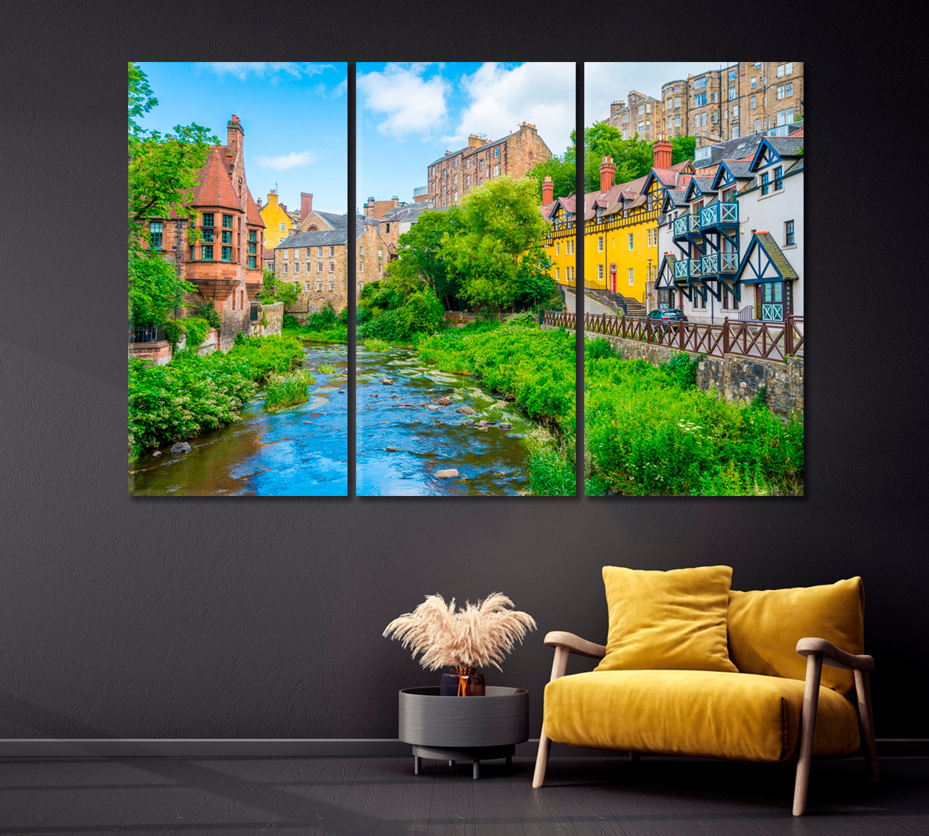 Scenic Dean Village Scotland Canvas Print-Canvas Print-CetArt-1 Panel-24x16 inches-CetArt