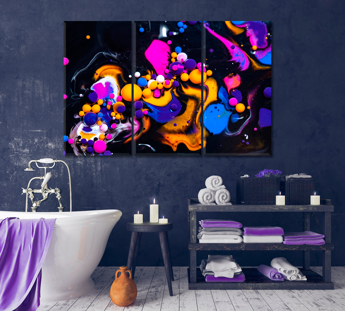 Abstract Liquid Bubbles Canvas Print-Canvas Print-CetArt-1 Panel-24x16 inches-CetArt