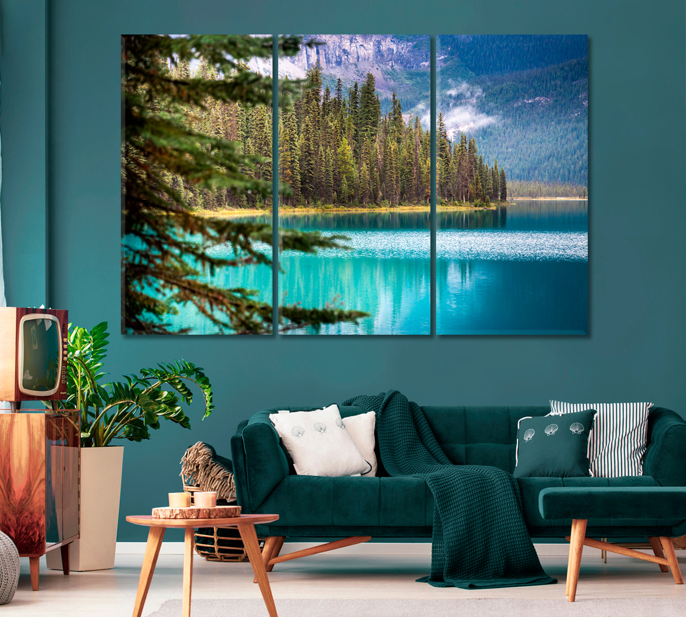 Emerald Lake in Yoho National Park BC Canada Canvas Print-Canvas Print-CetArt-1 Panel-24x16 inches-CetArt