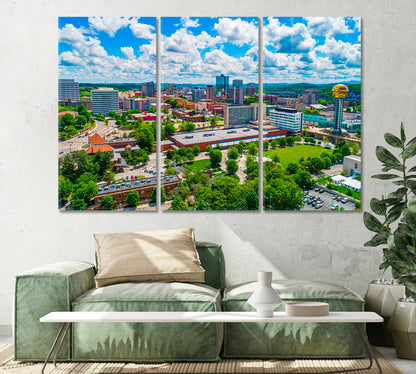 Downtown Knoxville Tennessee USA Canvas Print-Canvas Print-CetArt-1 Panel-24x16 inches-CetArt