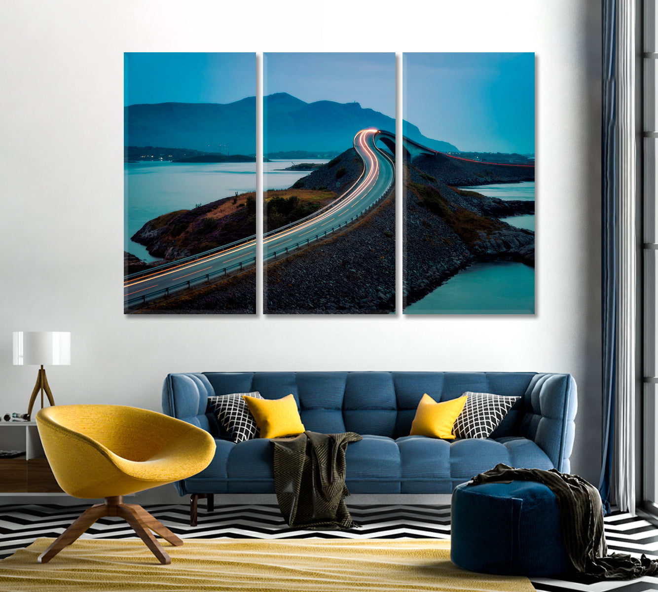 Atlantic Ocean Road Norway Canvas Print-Canvas Print-CetArt-1 Panel-24x16 inches-CetArt