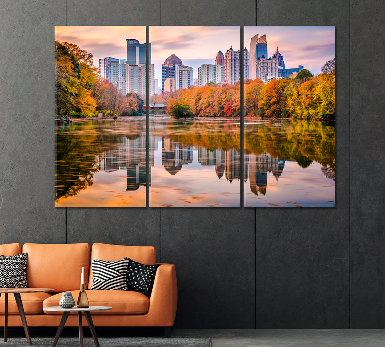 Piedmont Park in Autumn Atlanta USA Canvas Print-Canvas Print-CetArt-1 Panel-24x16 inches-CetArt