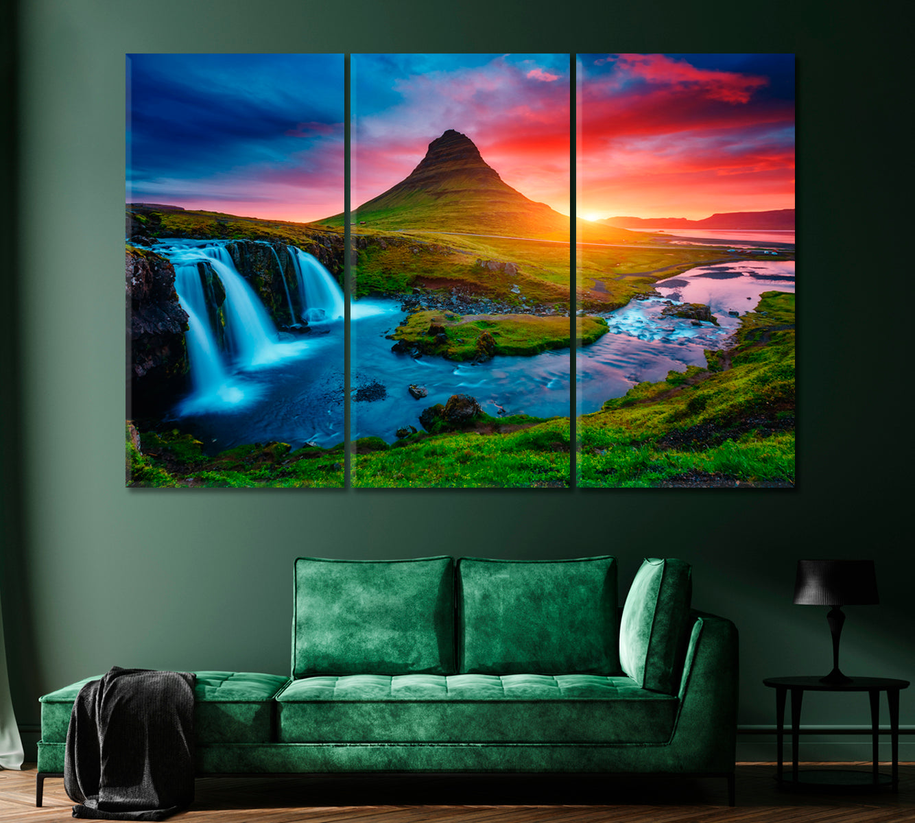 Fantastic Volcano Kirkjufell Iceland Canvas Print-Canvas Print-CetArt-1 Panel-24x16 inches-CetArt