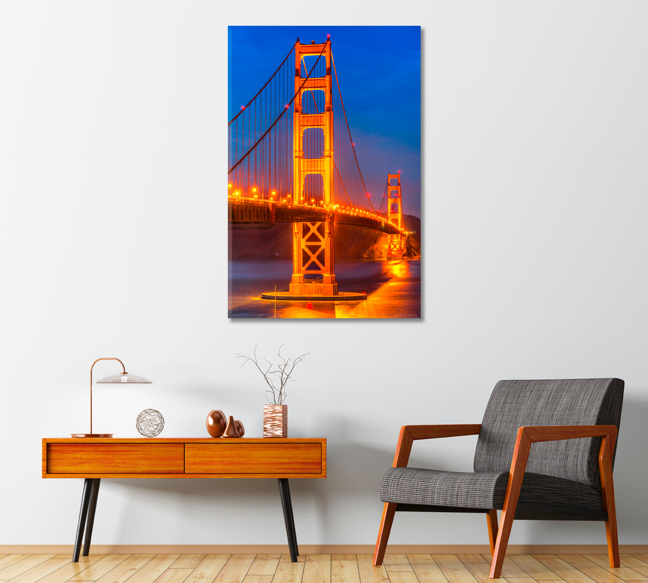 Golden Gate Bridge San Francisco USA Canvas Print-Canvas Print-CetArt-1 panel-16x24 inches-CetArt